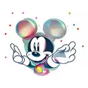 mickey mouse and candy  tattoo design idea
