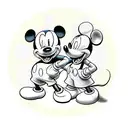 mickey mouse and candy  tattoo design idea