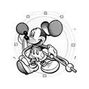 mickey mouse and candy  tattoo design idea