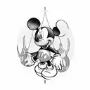 mickey mouse  tattoo design idea