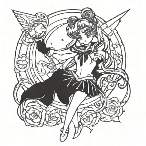 sailor moon sailor tattoo design idea