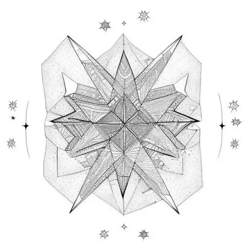 star sky lone wriger tattoo design idea