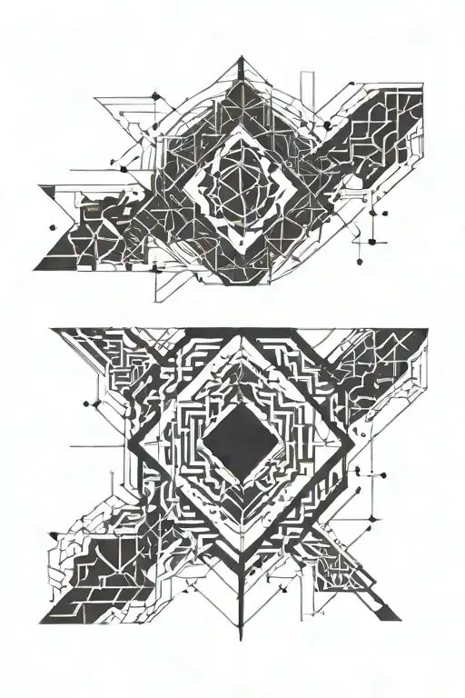 Blackout top of arm tattoo design idea