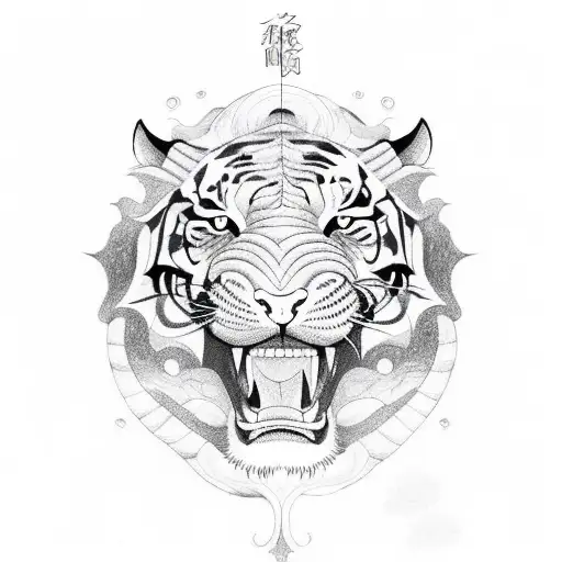 Tiger/Cherry Blossom/Waves. | Japanese tiger tattoo, Tiger tattoo sleeve,  Japanese tattoo art