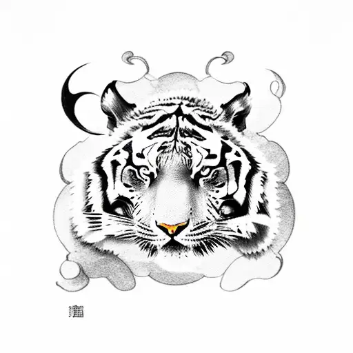Japanese New year of the Tiger. Tattoo style - Japanese New Year Tiger -  Posters and Art Prints | TeePublic