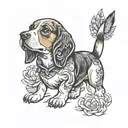 beagle tattoo design idea