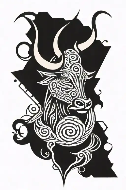 taurus bull tattoo design idea