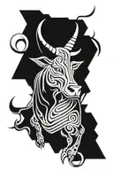 taurus bull tattoo design idea