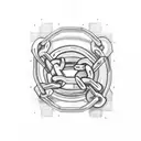 chain link with 4 letter a in it tattoo design idea