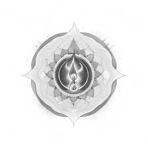 throat chakra tattoo design idea