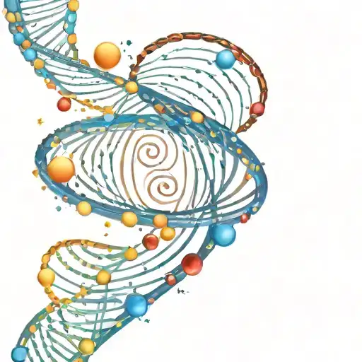 spiral dna strands all colors along the stars and planets, galaxy tattoo design idea