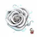 snake and rose tattoo design idea