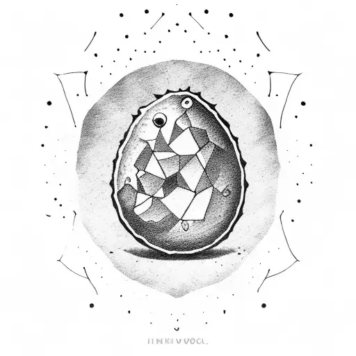 avocado with a gun tattoo design idea