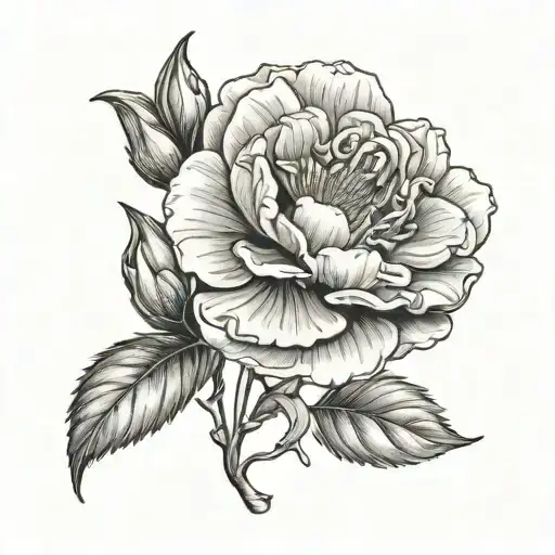February birth flowers, apri birth flowers, may birth flowers, June birth flowers  tattoo design idea