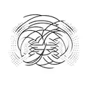 A minimalist tattoo of a equalizer waveform with the words 'Musique' and 'Amor Fati' intertwined tattoo design idea