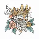 cesar crown tattoo design idea