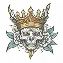 cesar crown tattoo design idea