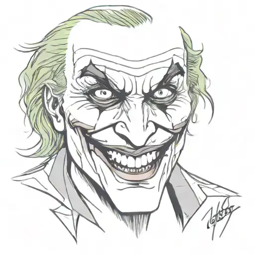 joker face tattoo design idea