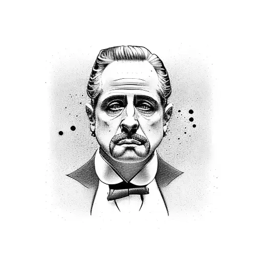 godfather, a man who doesn't spent time with his family can never be a real man tattoo design idea