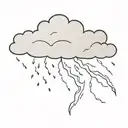 thunder storm tattoo design idea