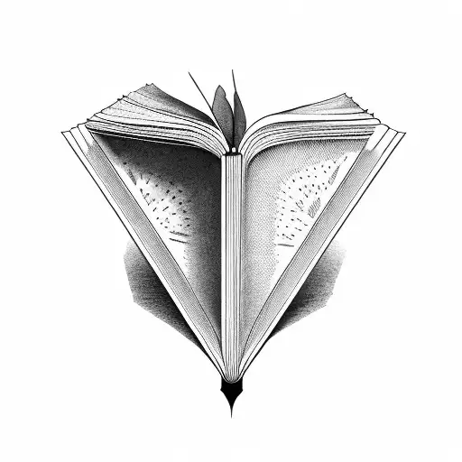 an open book  tattoo design idea