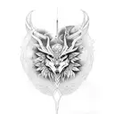 a mystic open book tattoo design idea