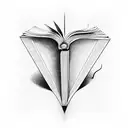 an open book  tattoo design idea