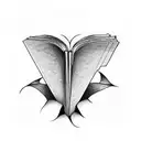 an open book  tattoo design idea