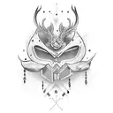 an open book with mystic elements tattoo design idea