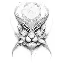 an open book with mystic elements tattoo design idea