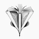 an open book  tattoo design idea