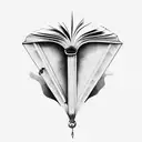 an open book  tattoo design idea