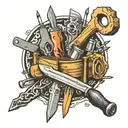 carpentry tools  tattoo design idea