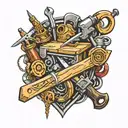 carpentry tools  tattoo design idea