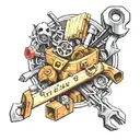 carpentry tools  tattoo design idea