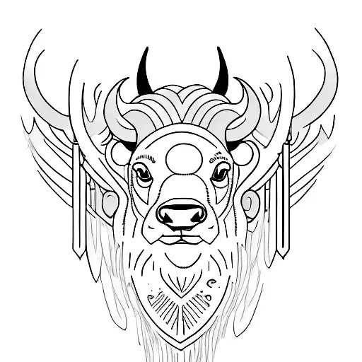 Create a minimalist tattoo that combines the image of a buffalo horn with the phrase 'Be proud' to symbolize your pride in your accounting profession. tattoo design idea
