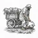 Design a tattoo depicting the struggle of balancing farming in Punjab with travel experiences abroad tattoo design idea