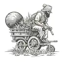 Design a tattoo depicting the struggle of balancing farming in Punjab with travel experiences abroad tattoo design idea