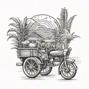 Design a tattoo depicting the struggle of balancing farming in Punjab with travel experiences abroad tattoo design idea
