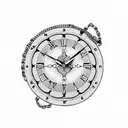 a clock strangled by a chain and broken tattoo design idea