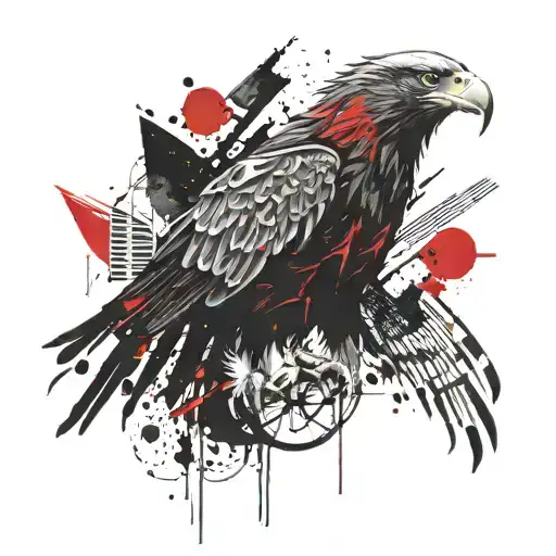 The Eagle Flies Alone : text tattoo design idea