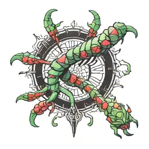 tokyo ghoul centipede tattoo design idea