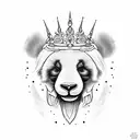 flute with pandu crown on p tattoo design idea