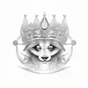 flute with pandu crown on p tattoo design idea
