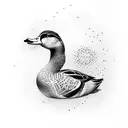 Duck tattoo design idea