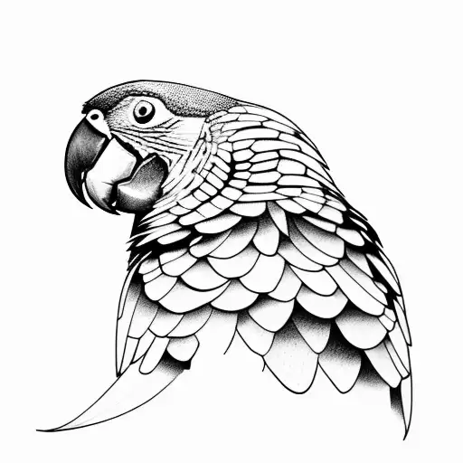 parrot tattoo design idea
