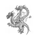 Dragon Medieval tattoo design idea