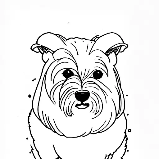 bichon maltes con alas tattoo design idea