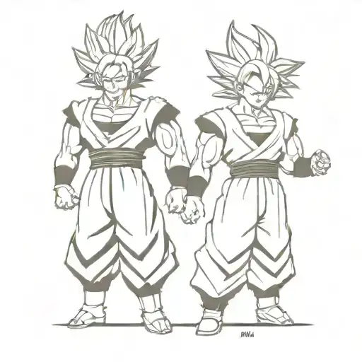 4 star dragonball with piccolo tattoo design idea