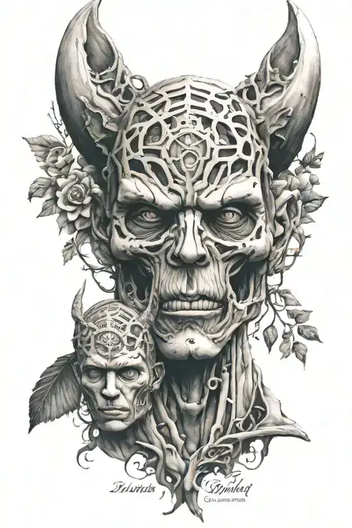 duplicity and hypocrisy tattoo design idea